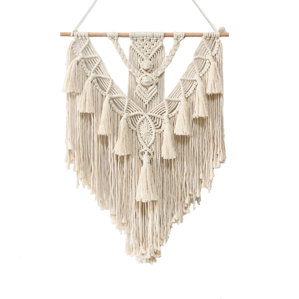 

Macrame Wall Hanging Tapestry Headboard Decorative Boho Decor Cotton Rope Handwoven Tapestry For Living Room Sofa Room Decor