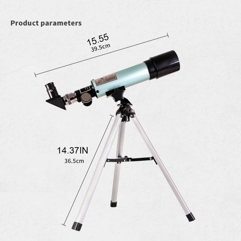 

Children Refracting Telescope with Tripod and Finderscope Portable Monocular Astronomical Telescope for Students