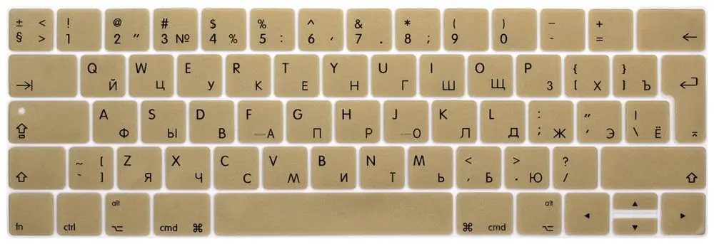 Русская Защитная пленка для клавиатуры ЕС для Macbook Pro 13,3 A1706 A1989 и 15,4 дюймов A1707 A1990 с сенсорной панелью