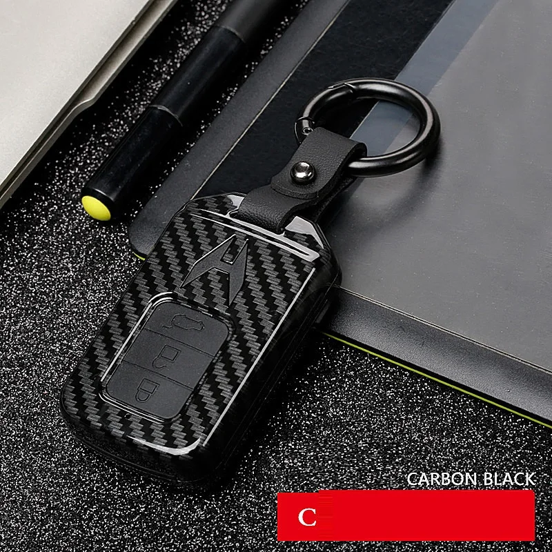 Автомобильный Стайлинг ABS углеродное волокно автомобильный пульт Smart Key чехол для
