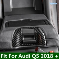 lapetus car rear row armrest box button decoration frame cover trim fit for audi q5 2018 2022 abs interior accessories