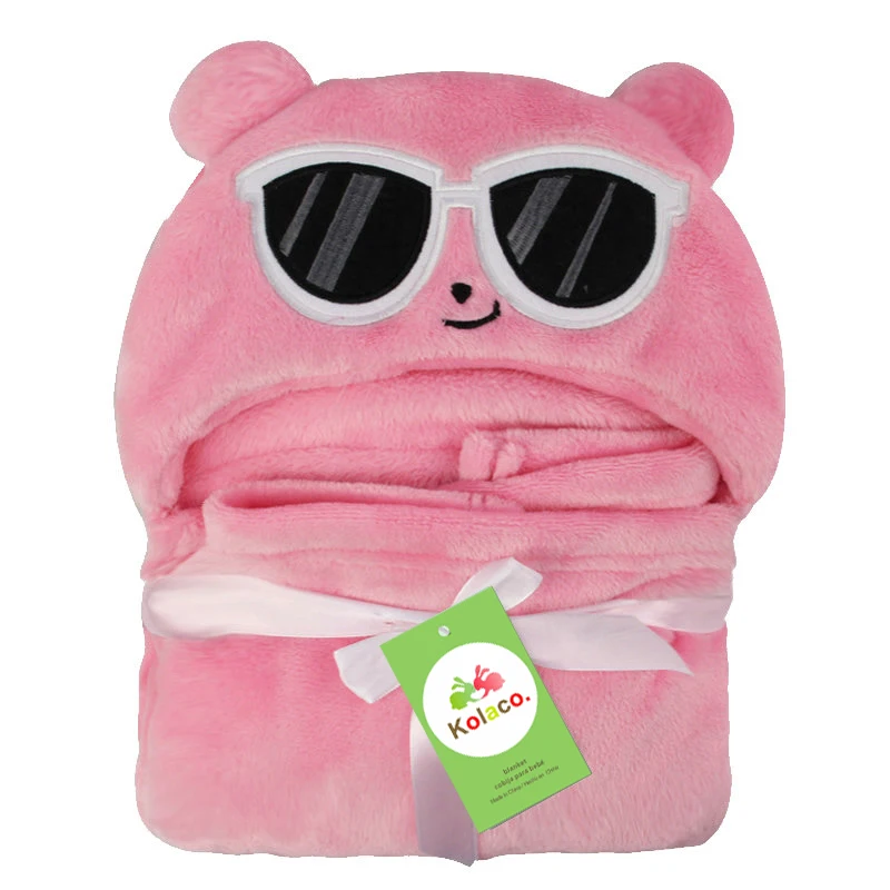 Милое детское банное полотенце из флиса милое с капюшоном в форме животного