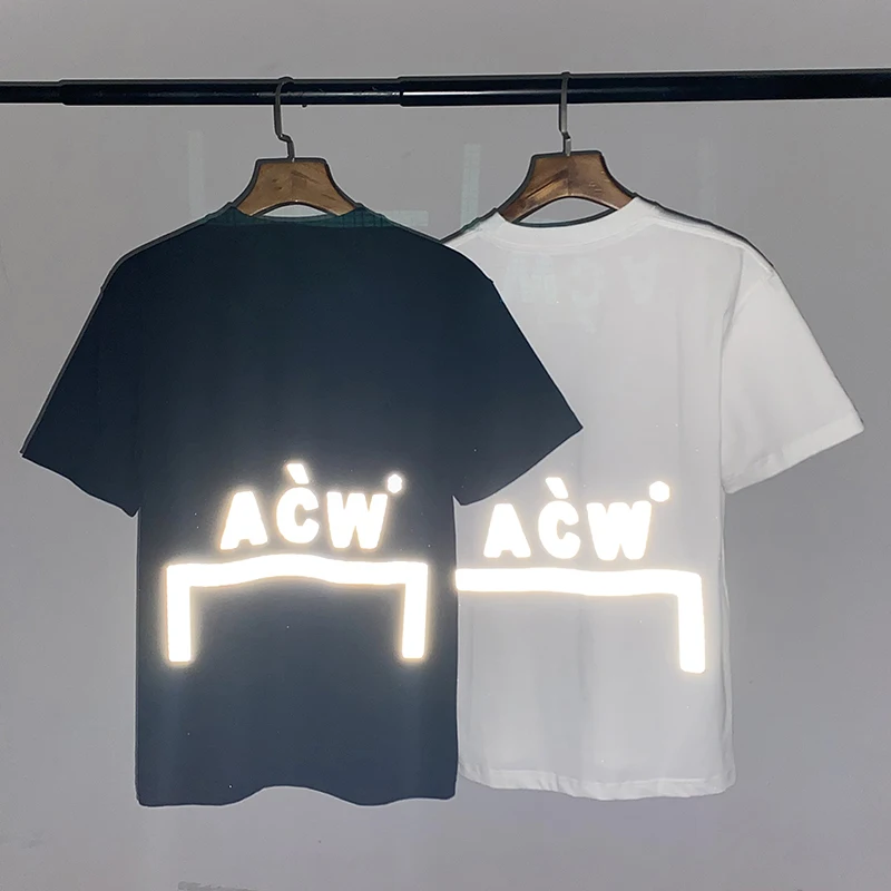 

3M Reflective A COLD WALL * T-Shirt Streetwear Women Men High Quality Reflective Letter Logo Print ACW Tops A COLD WALL * Tees