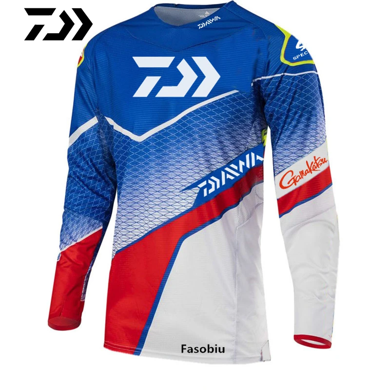 

New Daiwa Breathable Fishing Clothing Men Anti-mosquito Anti-UV Sun Protection Fishing Shirts Quick Dry Outdoor Fishing Clothes