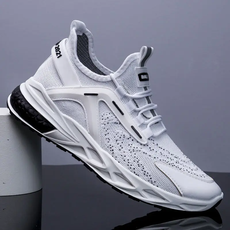 Classic White Fashion Casual Men's Running Shoes High Quality Mesh Light Mens Sneakers Outdoor Jogging Non Slip Men Sport Shoes