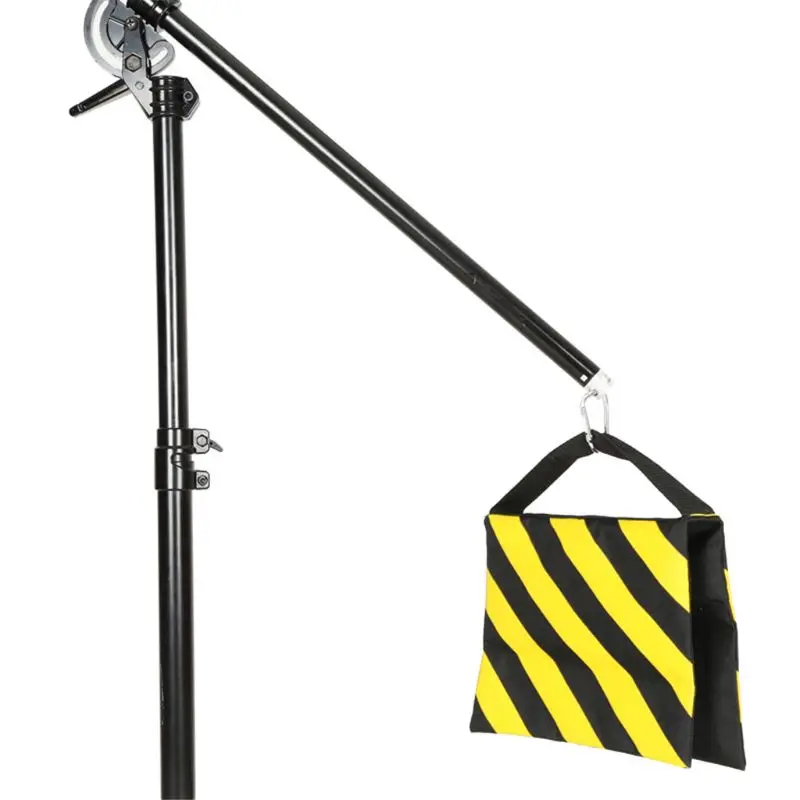 

Dual Zipper Balance Sandbag Orange Black Stripes Photography Sand Bag for Tripod