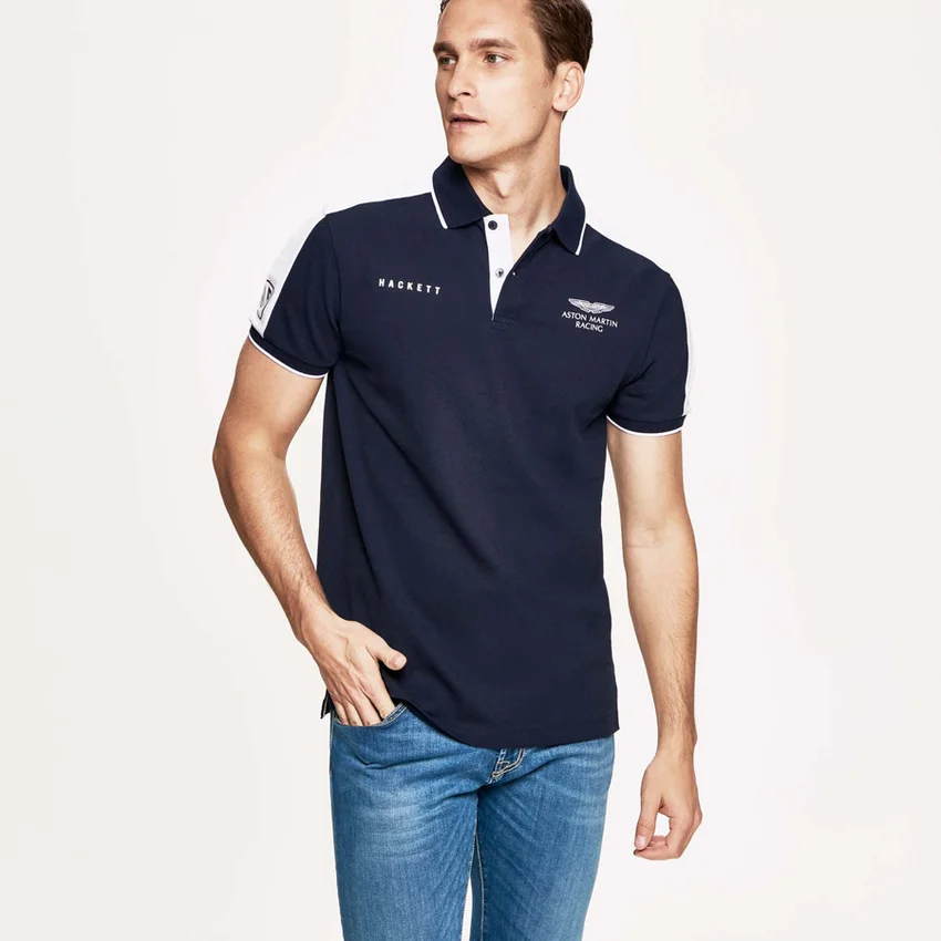 Летняя брендовая мужская рубашка поло с коротким рукавом и вышивкой дышащие топы