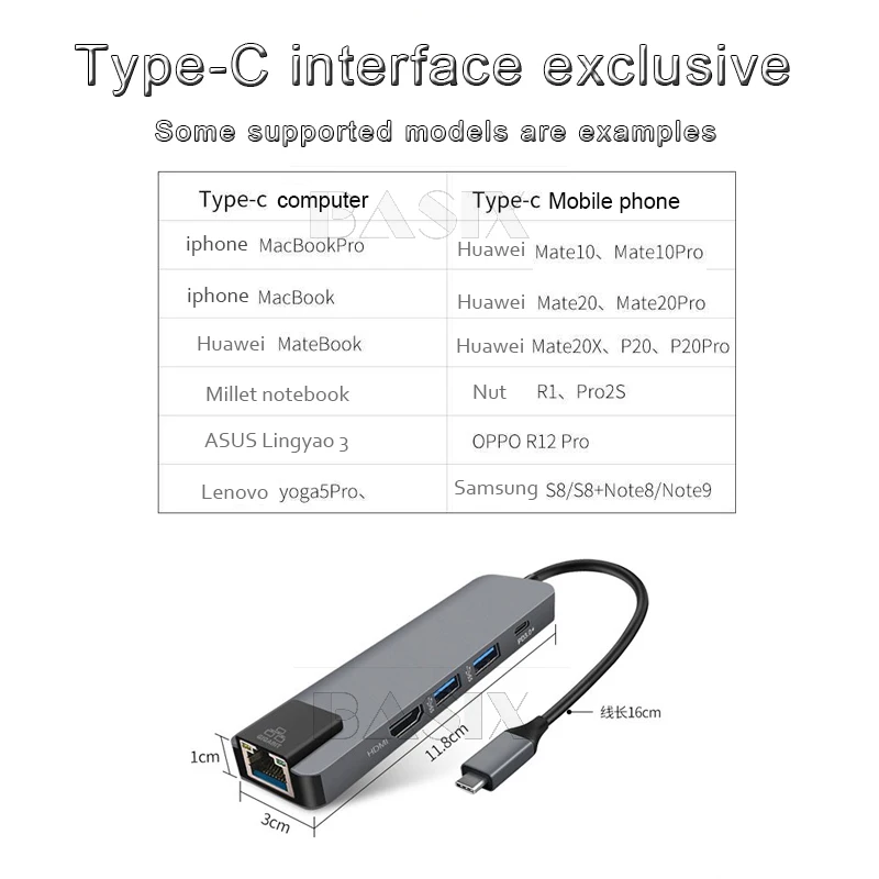Адаптер Bkscy Type C для USB Type-C 1000 Мбит/с | Электроника