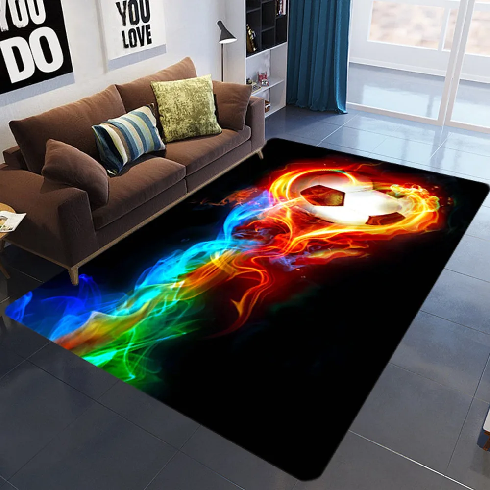 

Nordic 3D Printing Bedroom Decor Carpet Flame football Gothic Large Carpets Modern Kids Room play Area Rugs Child Floor Mat/Rug