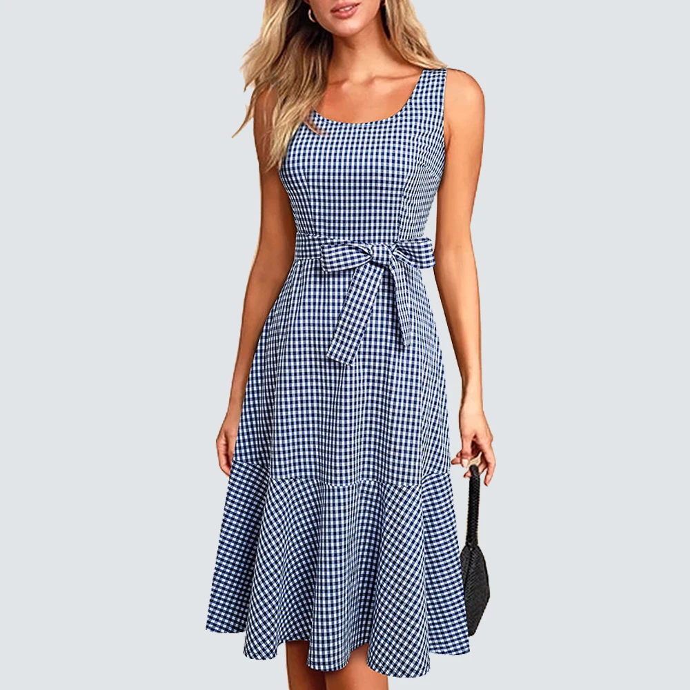 Новое летнее платье в сеточку с бантом Повседневные Вечерние Платье