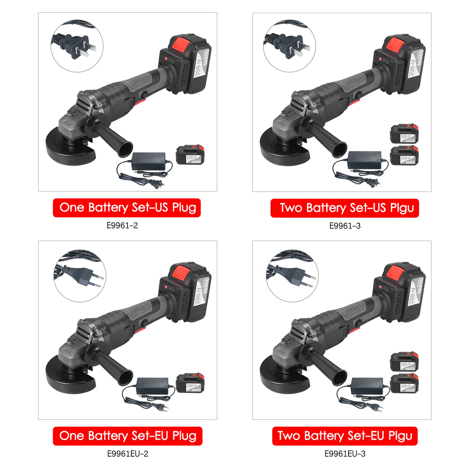 

18V Brushless Angle Grinder Tool 100mm Variable Speed 4.0Ah Lithium-Ion Electric Grinder Cordless Grinding Machine Metal Cutter
