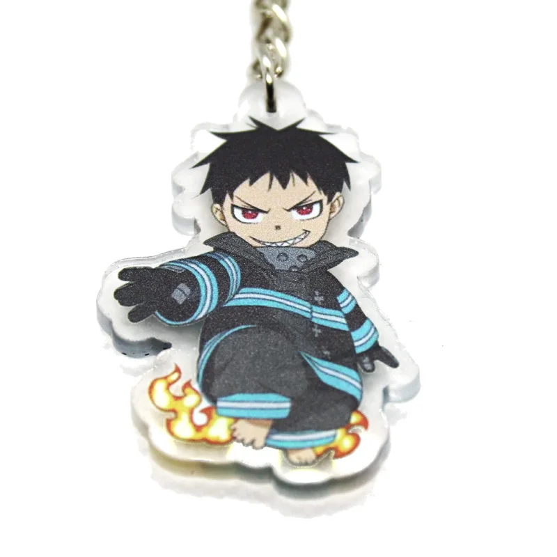 Аниме Enn No Shouboutai Fire Force Shinra Kusakabe фигурка косплей сумка для ключей игрушка-брелок аксессуар модель подарок - Цвет: 02