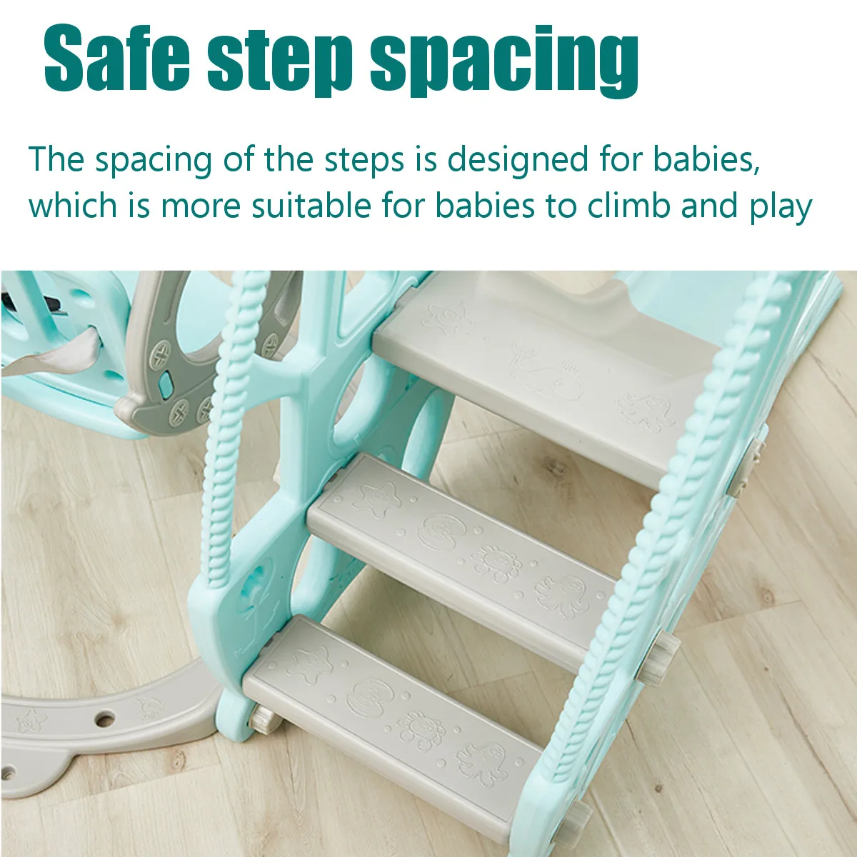 Детская горка и качели 4-в-1 комбинированная комнатная площадка детский сад