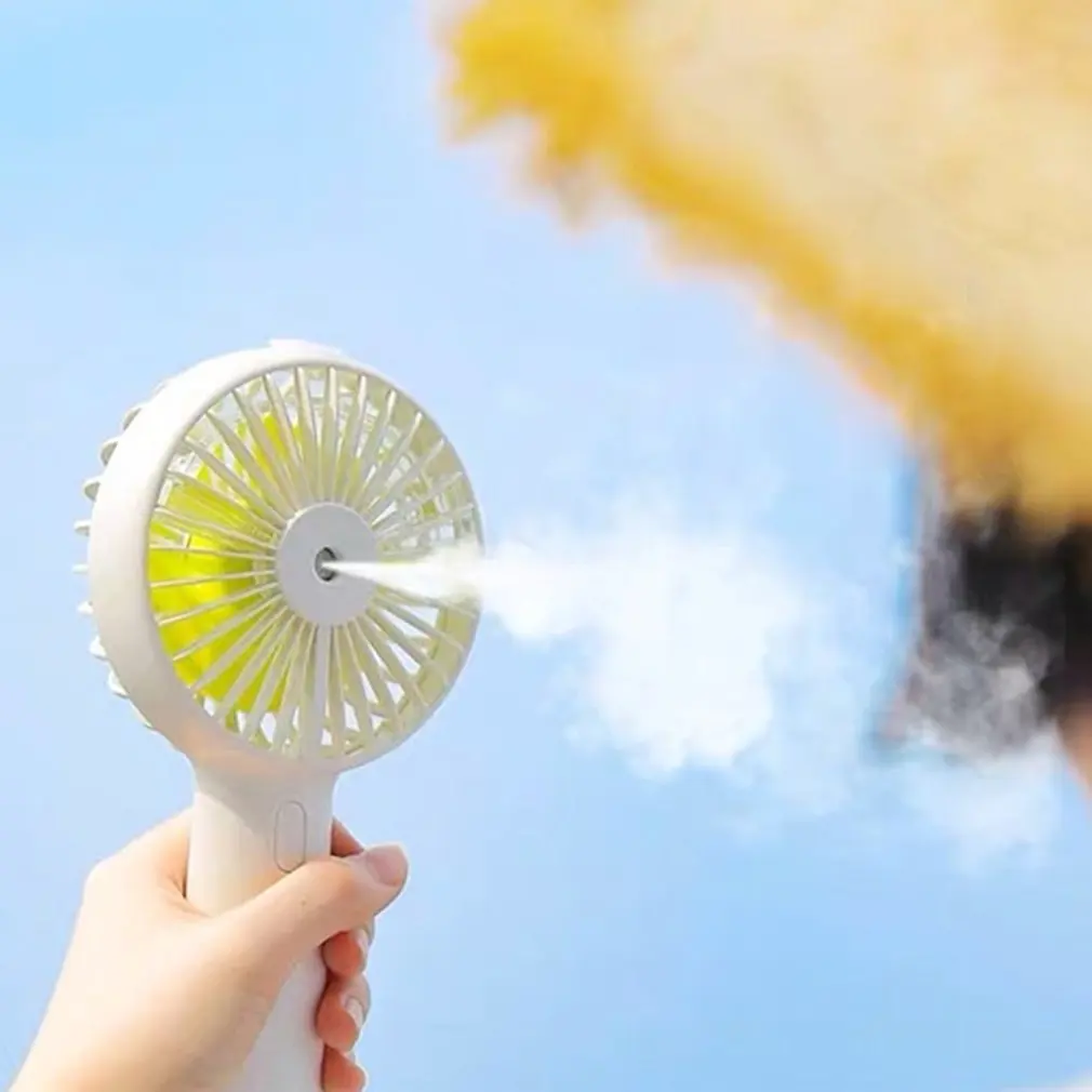 

Battery Water Spray Mist Fan Electric USB Rechargeable Handheld Mini Fan Cooling Air Conditioner Humidifier Portable