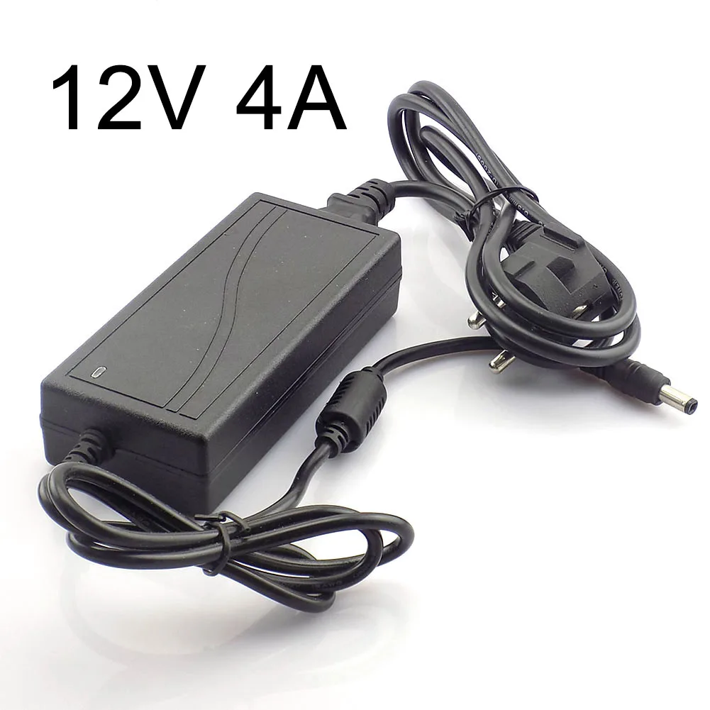 

AC DC светодиодный Мощность адаптер 240V 12V 4A США ЕС штекер питания Зарядное устройство драйвер для адаптера переменного тока для IP CCTV камера Ка...