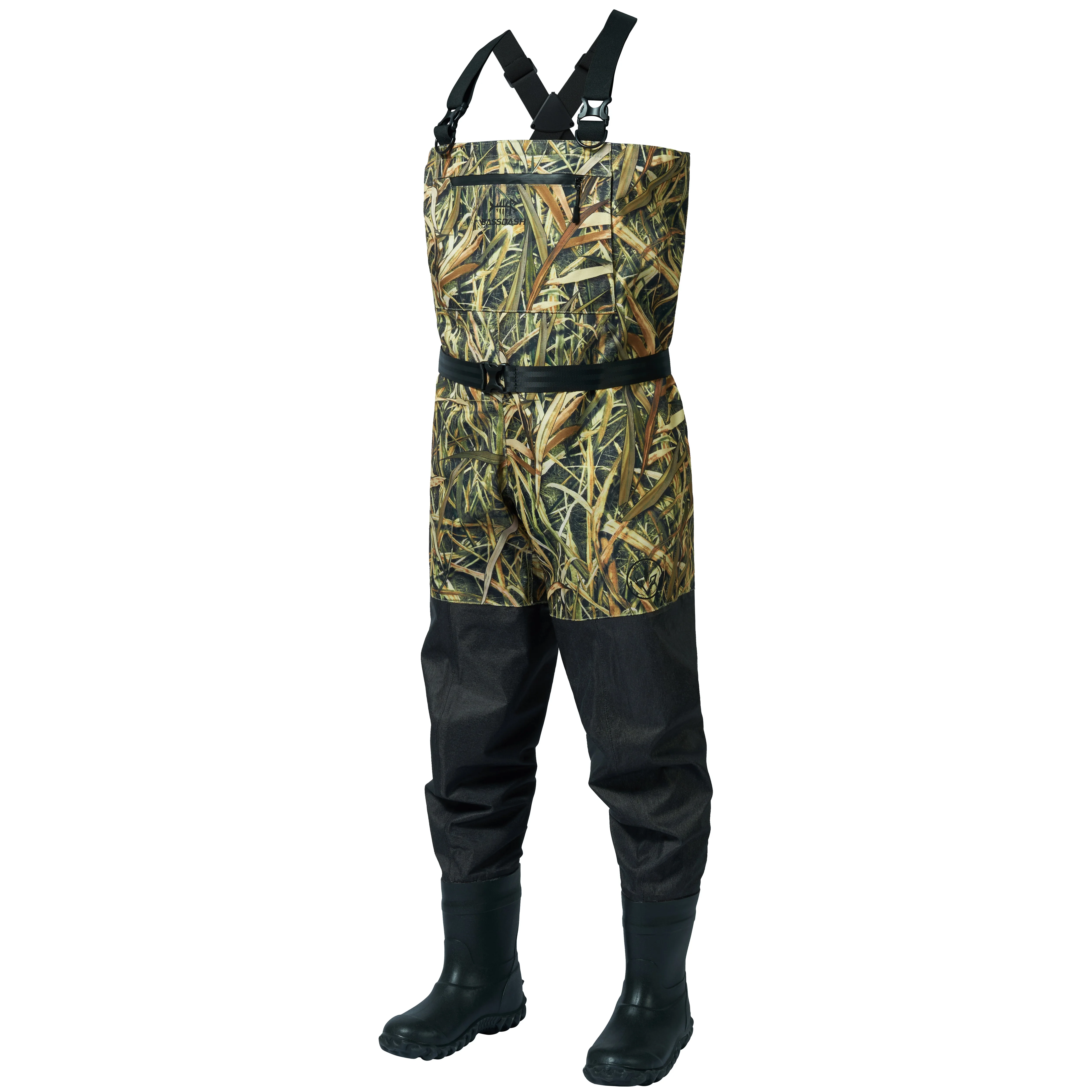 Bassdash IMMERSE Breathable Ripstop Boot Foot Fishing Hunting Waders Lightweight Grey Camo Chest Wader for Men Women