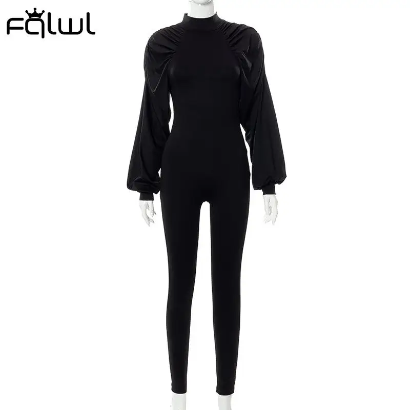 FQLWL осенние зимние комбинезоны женский комбинезон сексуальные с длинным рукавом