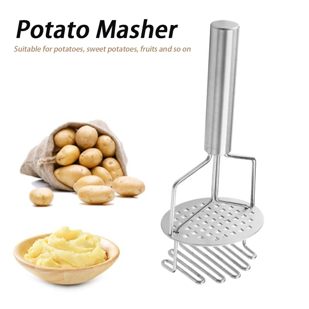 

1pc Double Press Potato Shredder Stainless Steel Vegetable Fruit Masher With Peeler Kitchen Supplies Kitchen Tools