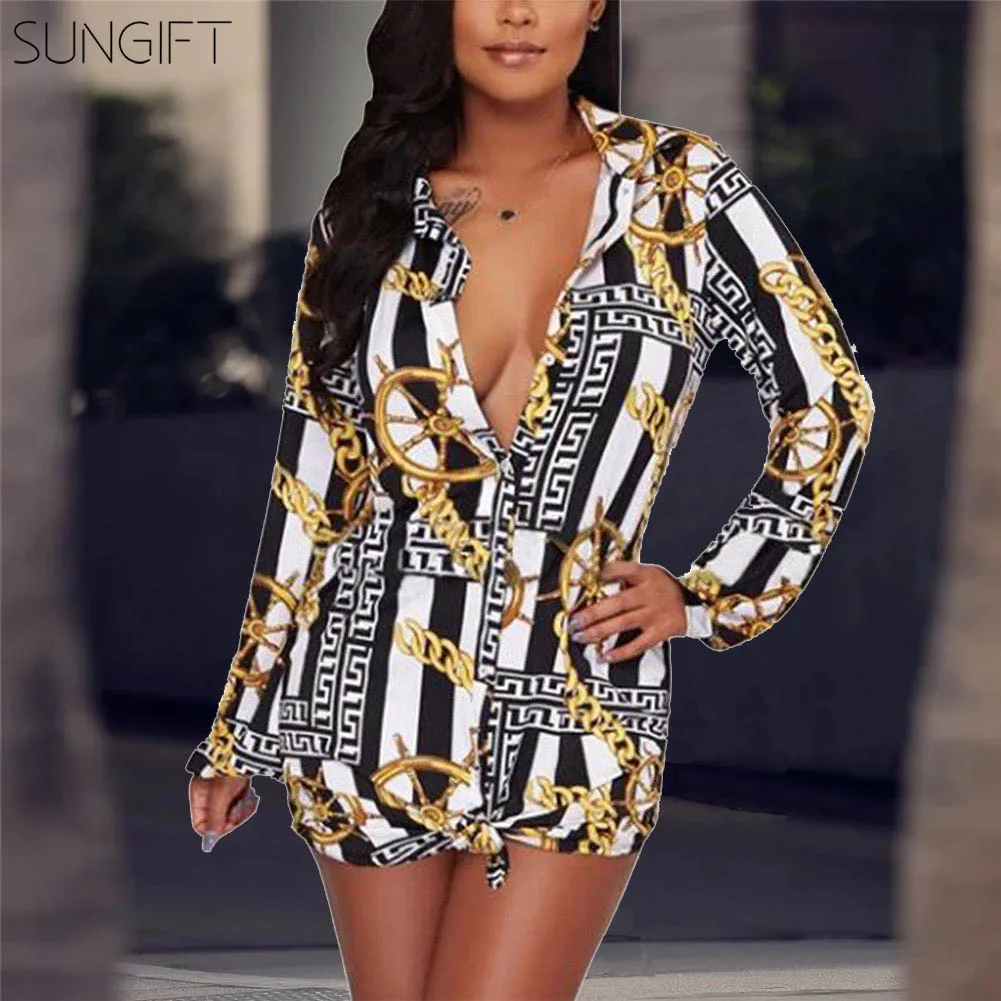 SUNGIFT африканская Дашики одежда для женщин глубокий v образный вырез длинный рукав