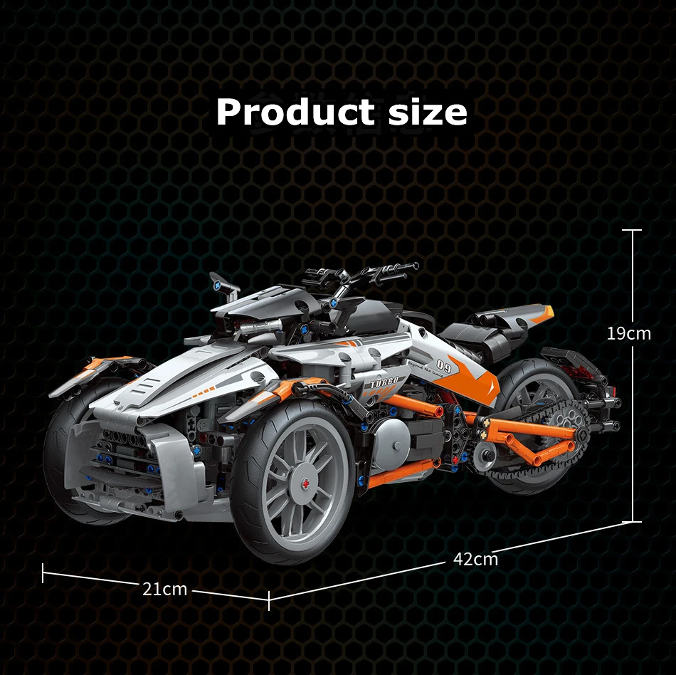 Конструктор Can Am Spyder в наличии гоночный мотоцикл на радиоуправлении двойной