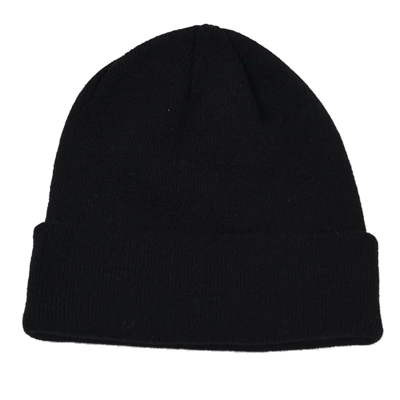 BUTTERMERE Skullies Beanies зимняя шапка для мужчин и женщин корейская мода теплая однотонная оранжевая желтая красная синяя черная Повседневная вязаная шапка - Цвет: black