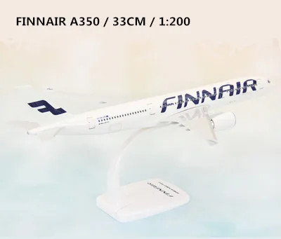 

33 см 1:200 ABS пластик Финляндия FINNAIR Аэробус 350 A350 авиакомпании модель самолета «сделай сам» Сборная модель самолета подарок