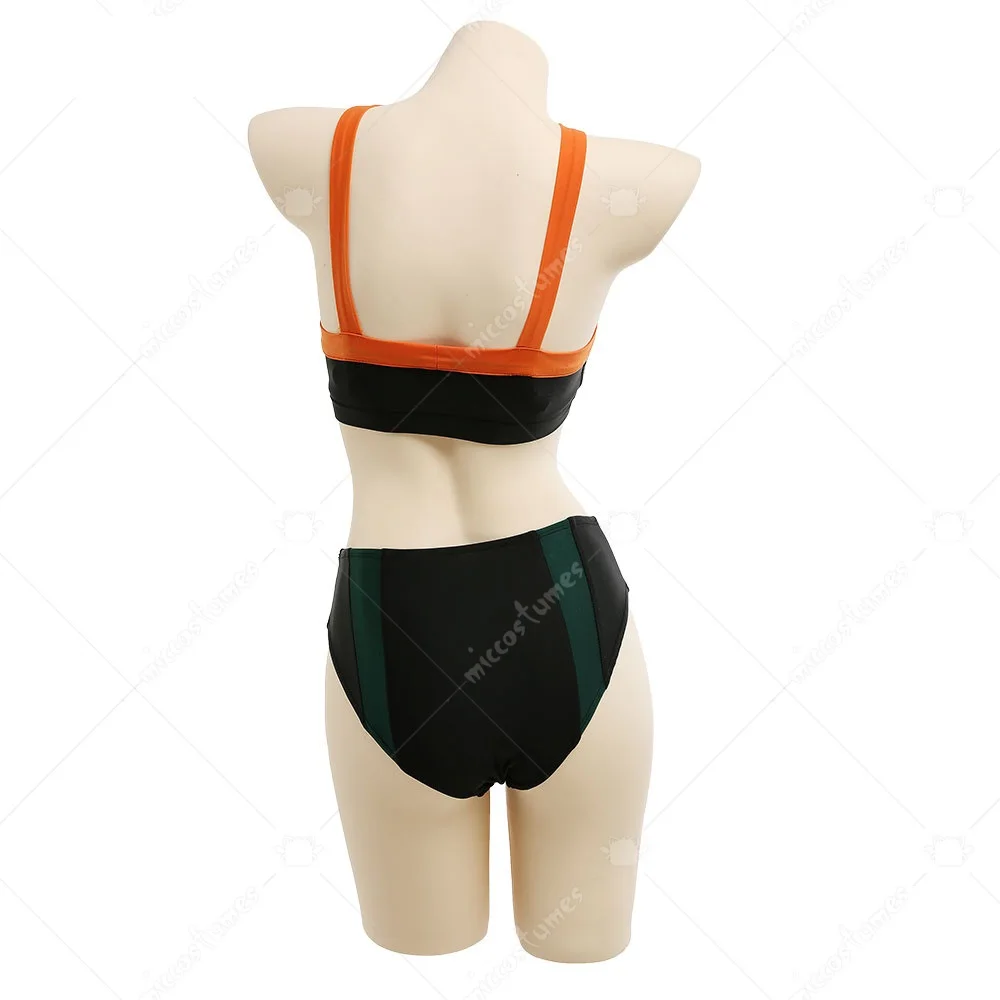 

MHA Bakugo Katsuki Kacchan Costume Battle Suit Dereviated Spliced Bikini Split Swimsuit Swimming Swimwear Bathing Suit Outfit