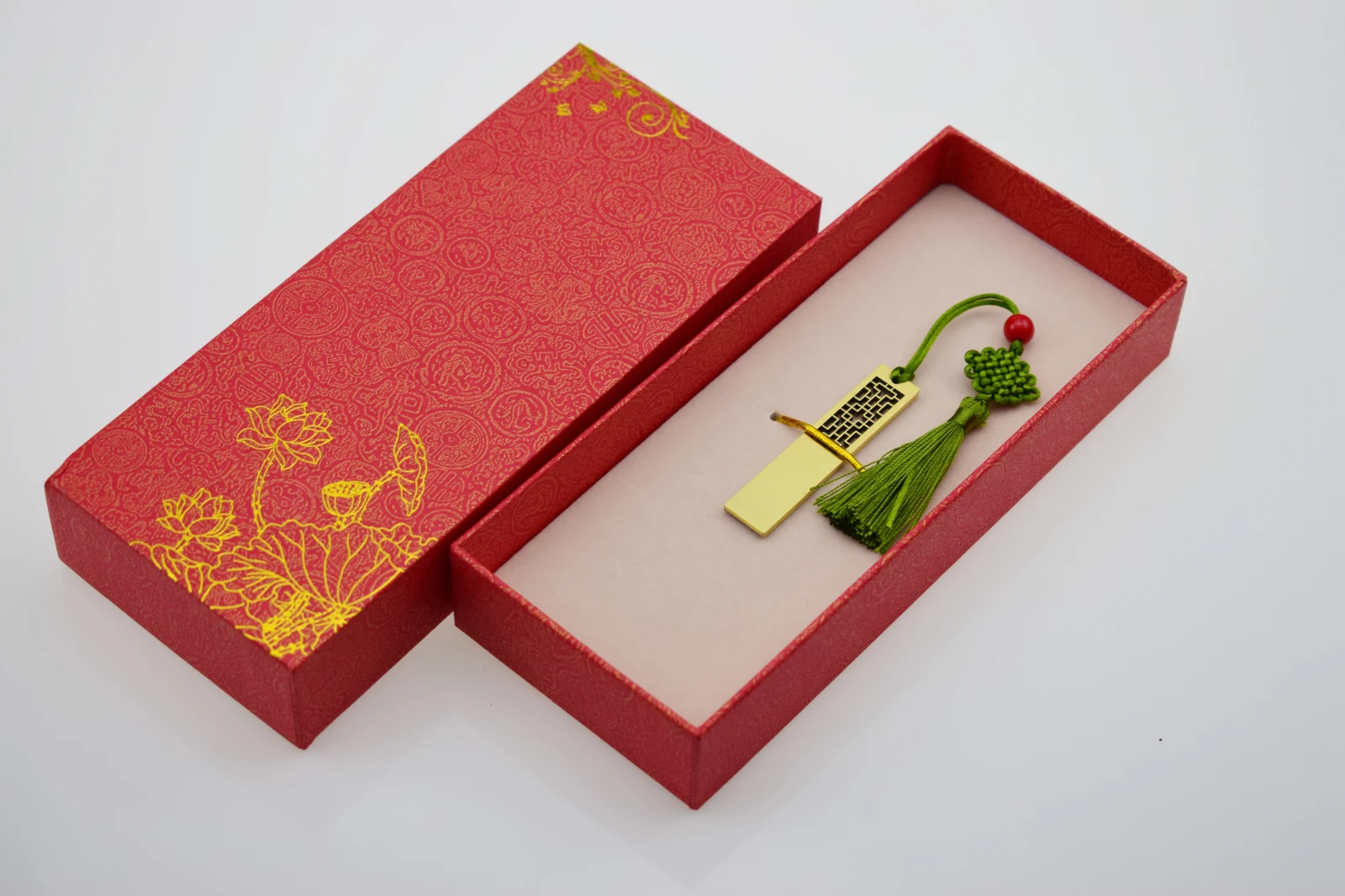 Green(WIth box) Китайский дизайн оконного узора usb флеш-накопитель металлическая ручка-накопитель Модный китайский узел дизайн флешки 16G 32G 64G 128G подарок usb - Цвет: Green(WIth box)