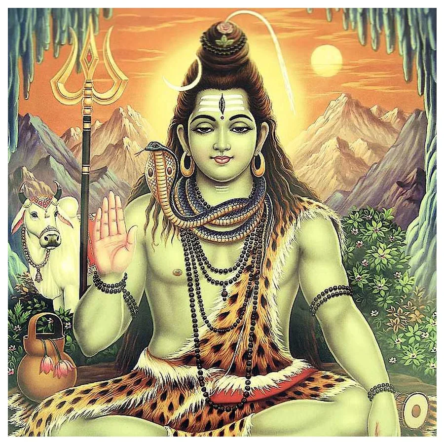 Бриллиантовая вышивка, религиозная полностью круглое сверло украшение алмазная живопись 5D «сделай сам» вышивка крестиком икона Шива AA1984