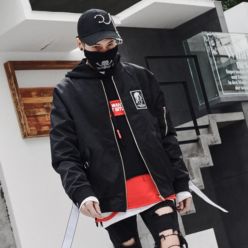 Новая Западная Уличная стильная хип-хоп Осенняя повседневная мужская куртка на