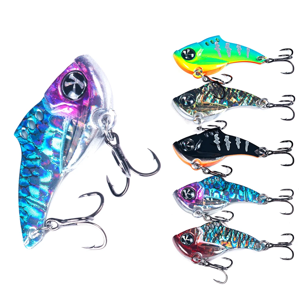 

3.9CM 9G 5PCS New Metal Cast Jig Spoon ViB Shore Casting Jigging Lead Fish Sea Bass Pike Fishing Lure Artificial Bait Tackle