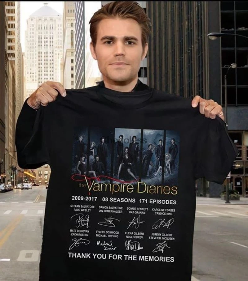 

The Vampire Diaries Fans Thank You For The Memories Signature Black T Shirt