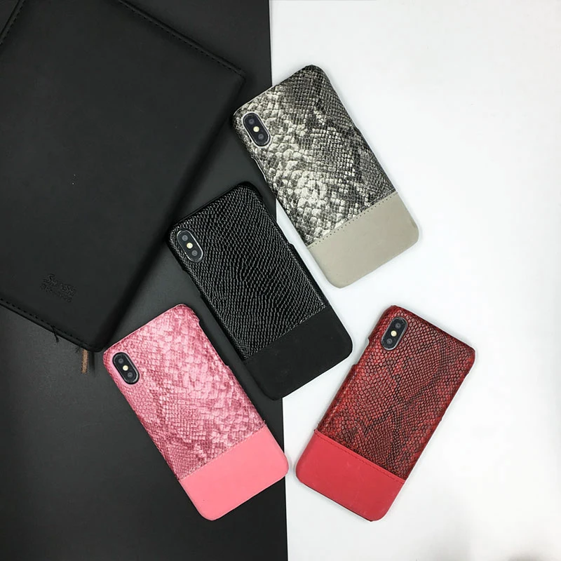 Чехол для iPhone 11 5s 6s 7 8 Plus X XR XS Max под кожу змеи твердый чехол Samsung S8 S9 S10 Lite 1 защитная