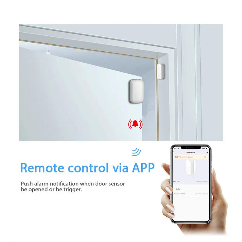 

Ewelink Smart ZigBee 3.0 Door Window Contact Sensor Smart Home Wireless Door Detectors Open/Close APP Remote Alarm