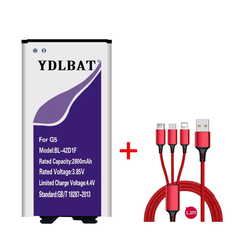 YDLBAT 2800mAh BL-42D1F Аккумулятор для LG G5 H850 H840 VS987 H820 LS992 H830 US992 F700L F700S F700k H831 | Мобильные