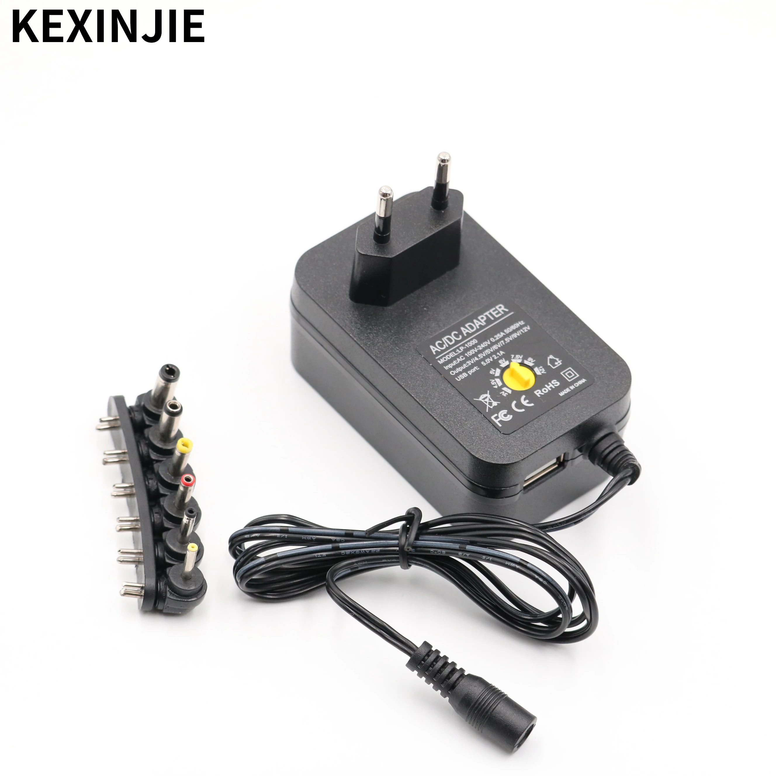 

3V 4.5V 5V 6V 7.5V 9V 12V 2A 2.5A AC DC Adaptor Adjustable Power Adapter Universal Charger Supply for led light strip lamp 30W