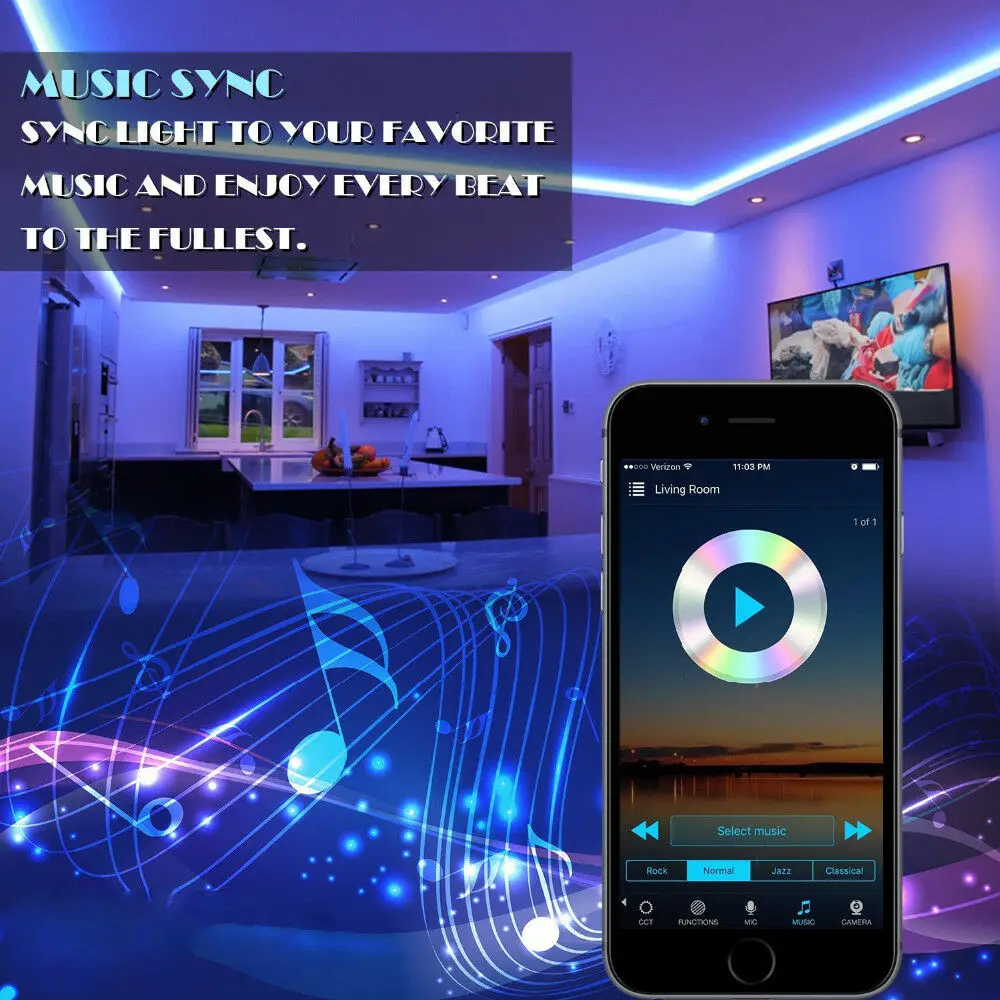Лента светодиодная Гибкая RGB с поддержкой Wi-Fi и управлением через приложение |
