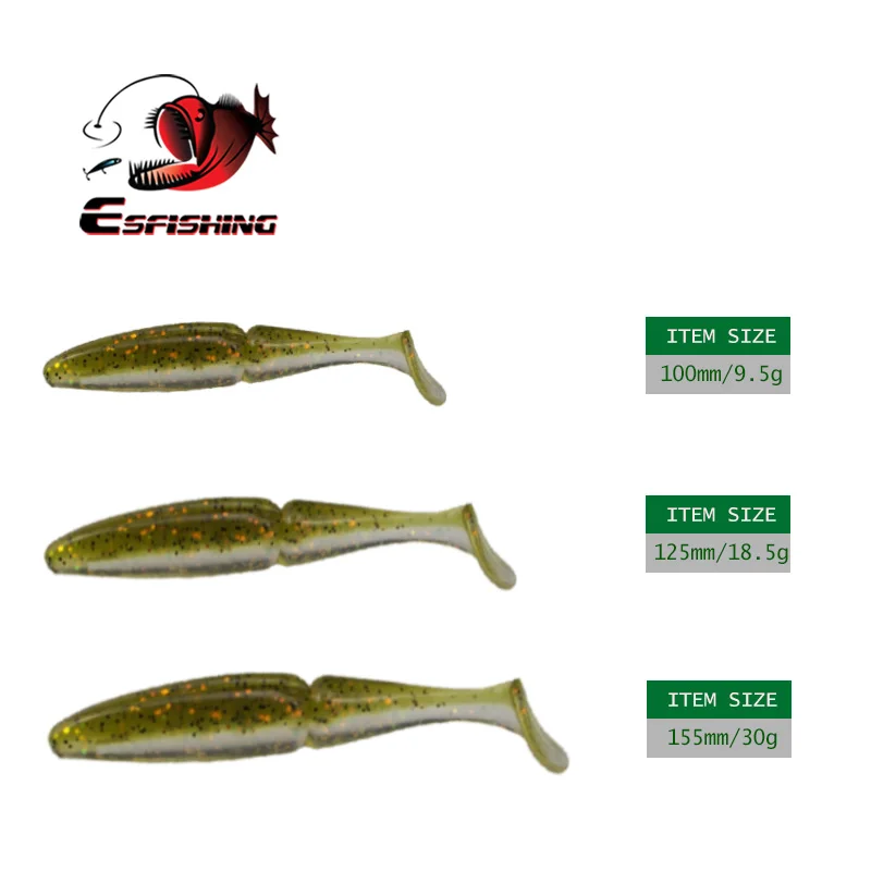 ESFISHING качество приманки Easy Shiner от Шад 100 мм 125 мм 155 мм 200 мм Pesca рыбалка мягкие воблеры, силиконовые приманки воблеры Leurre Souple
