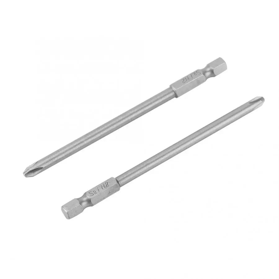 10 шт. отвертка Биты 100 мм длинная крестовая стальная коронка 1/4 дюймов