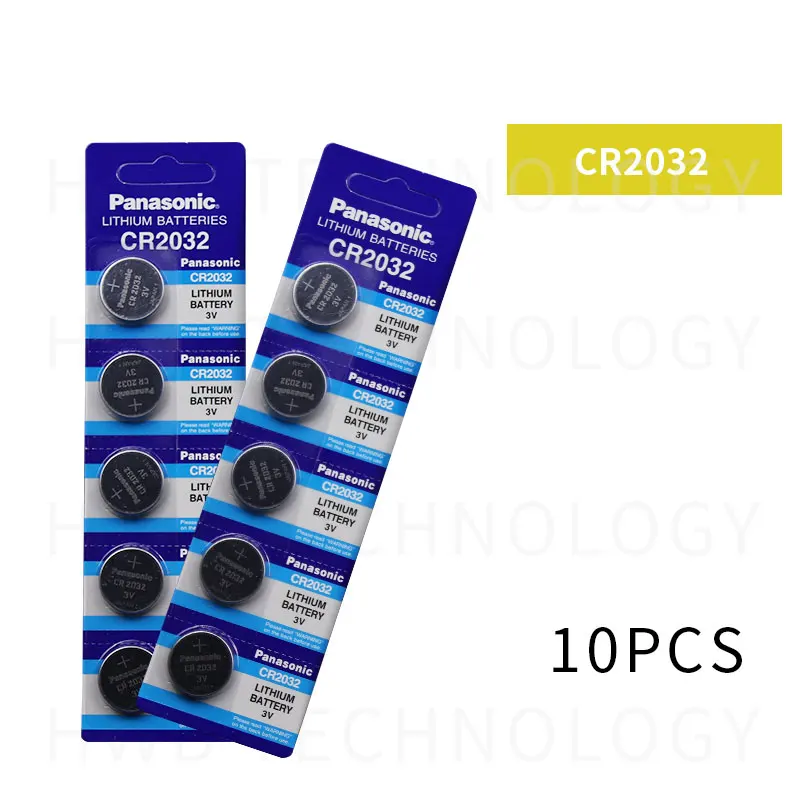 PANASONIC 10 шт. cr2032 DL2032 ECR2032 5004LC KCR2032 BR2032 3 в кнопки сотового монета литиевые батареи для часов автомобиль игрушка