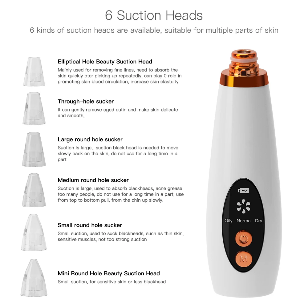 Пылесос для удаления угрей средство и прыщей на лице|Устройство ухода за кожей