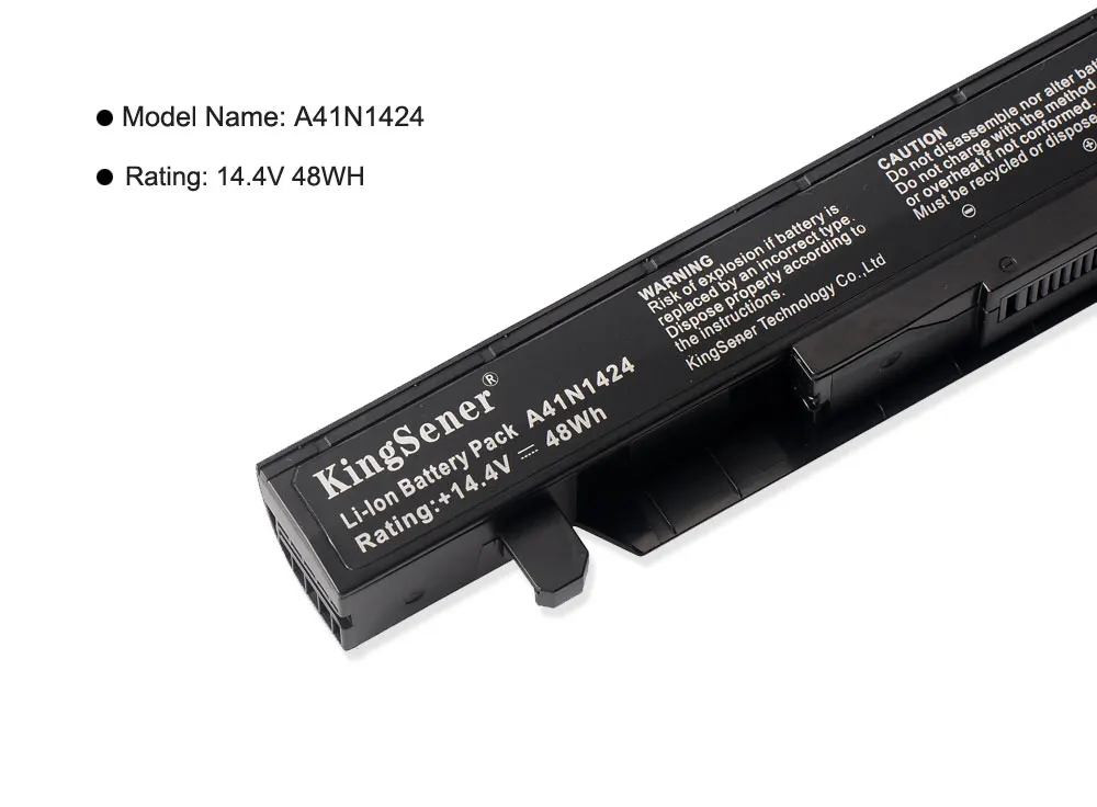 Kingsener A41N1424 Аккумулятор для ноутбука Asus GL552 GL552VW GL552J GL552JX ZX50JX ZX50 ZX50V ZX50J ZX50VW X55LM2