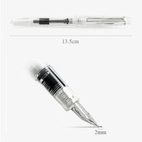 cute transparent fountain pen 0 5mm calligraphy pen curved nib pen for writing office school supplies student gift stationery