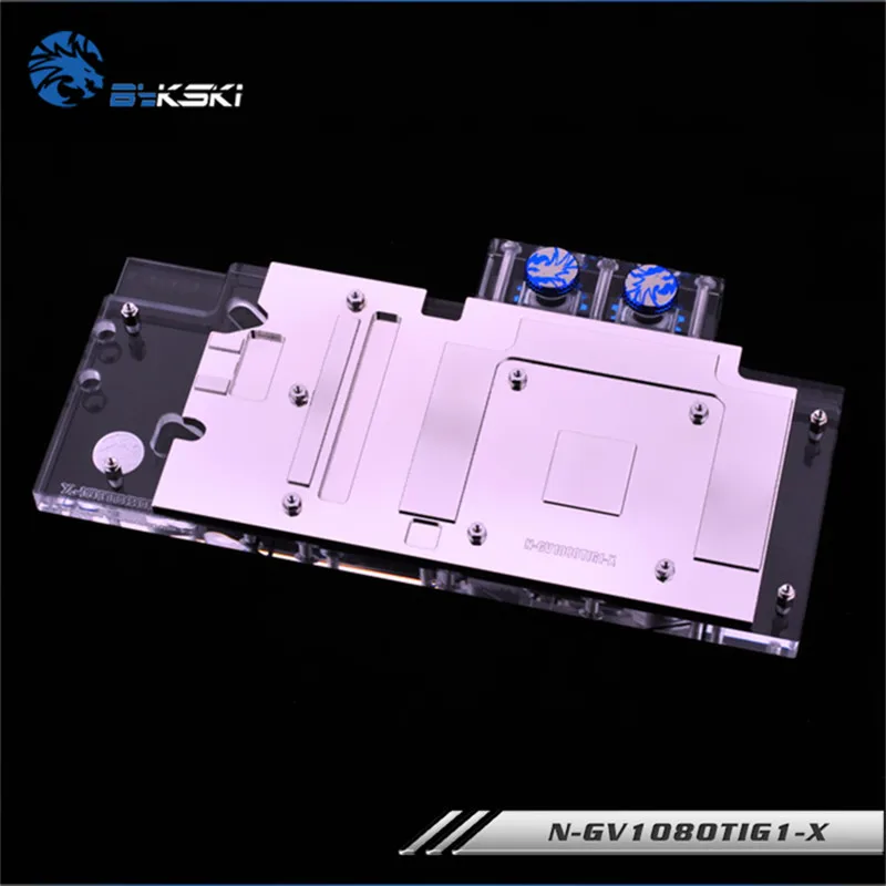 Водяной блок Bykski с полным покрытием графического процессора для Gigabyte GTX1080Ti Gaming OC