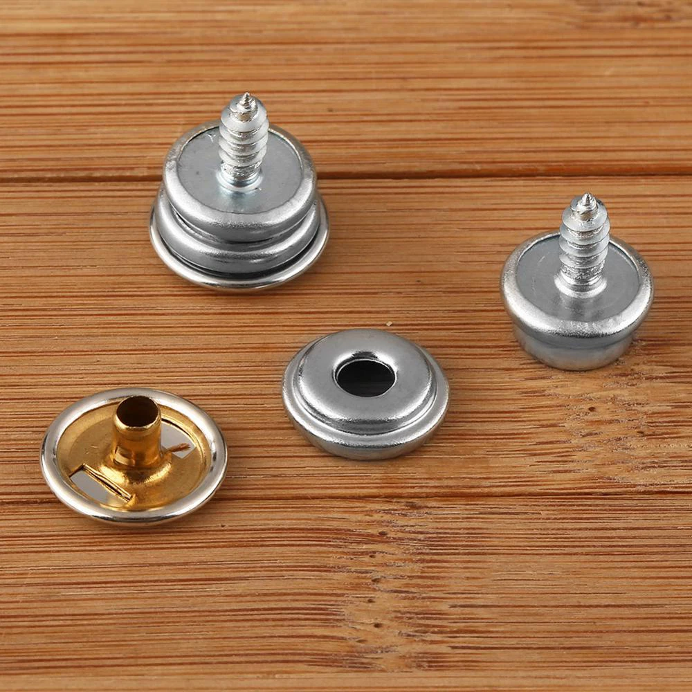 

Button Snap Fastener Screw Kit Canvas Fabric Copper Furniture For Boat