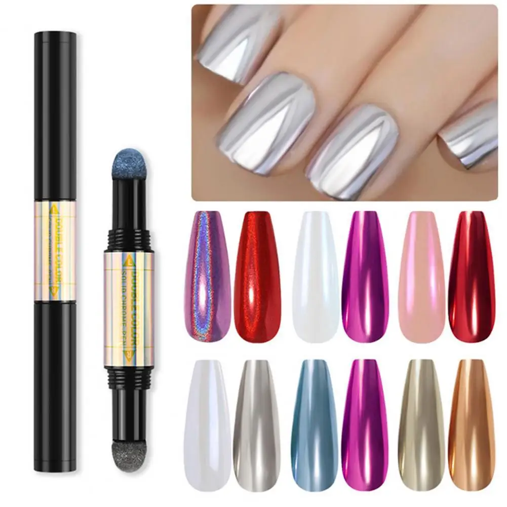 Nail Pen Double-Ended Stylish Colors ABS Air Cushion Magic for Nails Design Fashion Powder Tools Art | Красота и здоровье