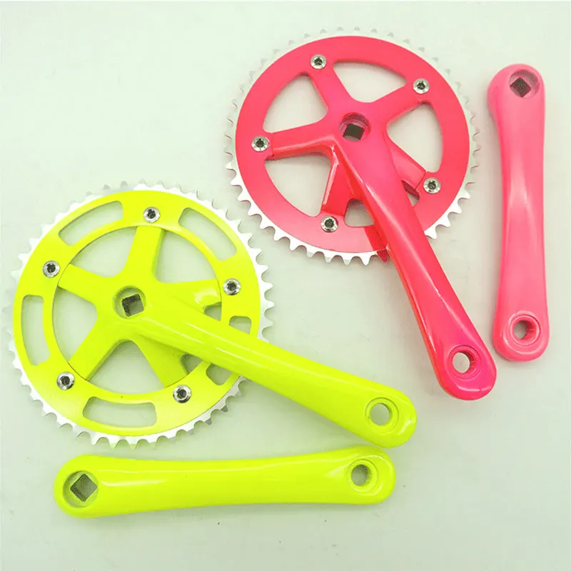 Разноцветный лак сплав алюминий Fix Fear односкоростная велосипедная цепь шатун с 44