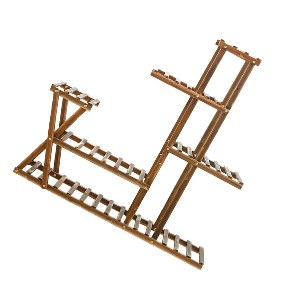 

1Pc Succulent Pot Rack Wooden Plant Pot Stand Floor Flowerpot Display Holder