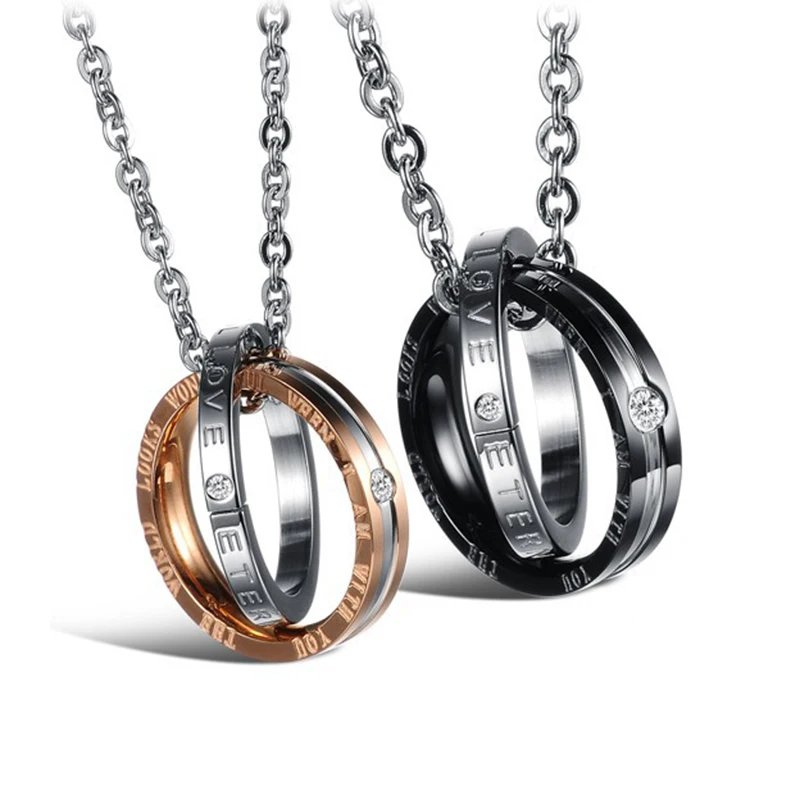 Мужская цепочка из нержавеющей стали ожерелье для пар влюбленных Дамская мода