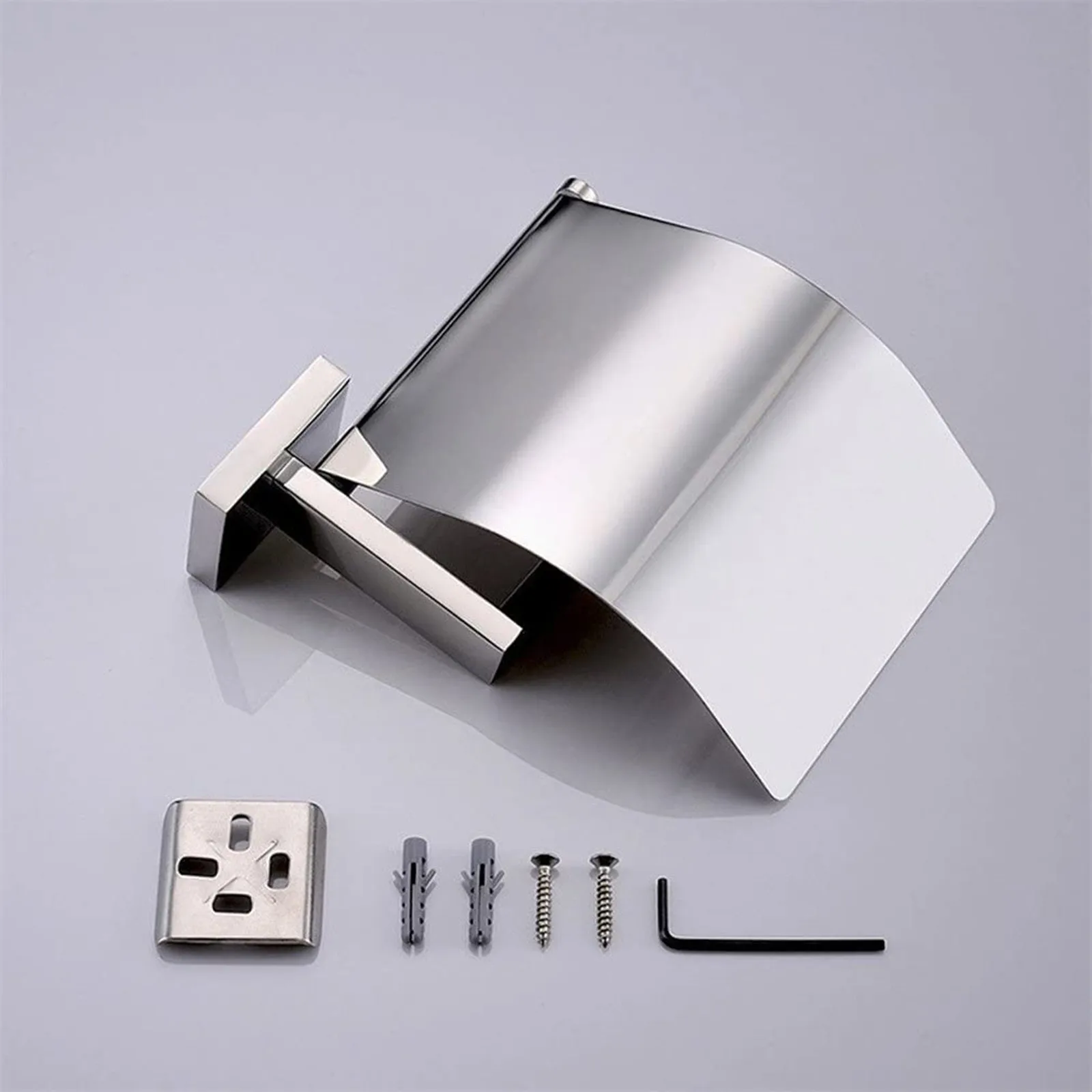 

2021 New Stainless Steel Anti-rust Tissue Holder Wall Mounted Hanging Rack Roll Paper Towel Holder Bathroom Toilet Home Supplies